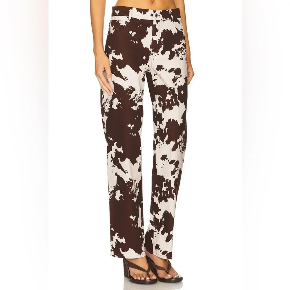 NWT MIAOU x Revolve | SZ M | Coastal Cowgirl Mid Rise Straight Leg Jeans Pants - Picture 4 of 11